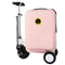Electric Rideable Suitcase 20",250W Motorized Scooter Luggage for Adults, USB Charging expandable Carry on Luggage with Wheels, Load-Bearing Capacity 110kg-Speed: 12km/h(Pink)