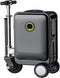 Electric Rideable Suitcase 20",250W Motorized Scooter Luggage for Adults, USB Charging expandable Carry on Luggage with Wheels, Load-Bearing Capacity 110kg-Speed: 12km/h(Black)