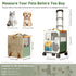 Cat Carrier with Wheels, Folding Rolling Pets Carrier on Wheel Soft Pet Handbag Cats Backpack, Dog Carriers up to 23 LBs Removable Cat Bag for Small Dogs Medium Cats Outing(Green)