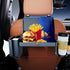 Car Backseat Tray Table – Foldable & Adjustable Multi-Functional Travel Desk with Cup Holder, Snack Tray, Tissue Box Compartment, Phone Stand, and Headrest Mount; Durable ABS Design for Kids, Adults, and Families (Black)
