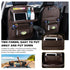 Car Back Seat Organizer with Foldable Table Tray – Universal Rear Seat Storage Bag, Multi-Pocket Holder for Tablet, Drinks & Essentials (Coffee)