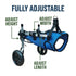 X-Small Adjustable Dog Wheelchair - Mobility Aid for Disabled Pets with Back Leg Issues - Leg Brace & Hip Support(blue)