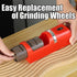 Automatic Kitchen Knife Sharpener - New Cordless Electric Knife Sharpener Tool with Diamond Wheel & Suction Base for All Kitchen Knives & Scissors | Diamond Abrasive Wheels(Red)