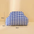 Houndstooth Knit Cloud Bag: Commute & Daily Handbag, Portable Storage Clutch (Blue) | Other Colors Available in Store