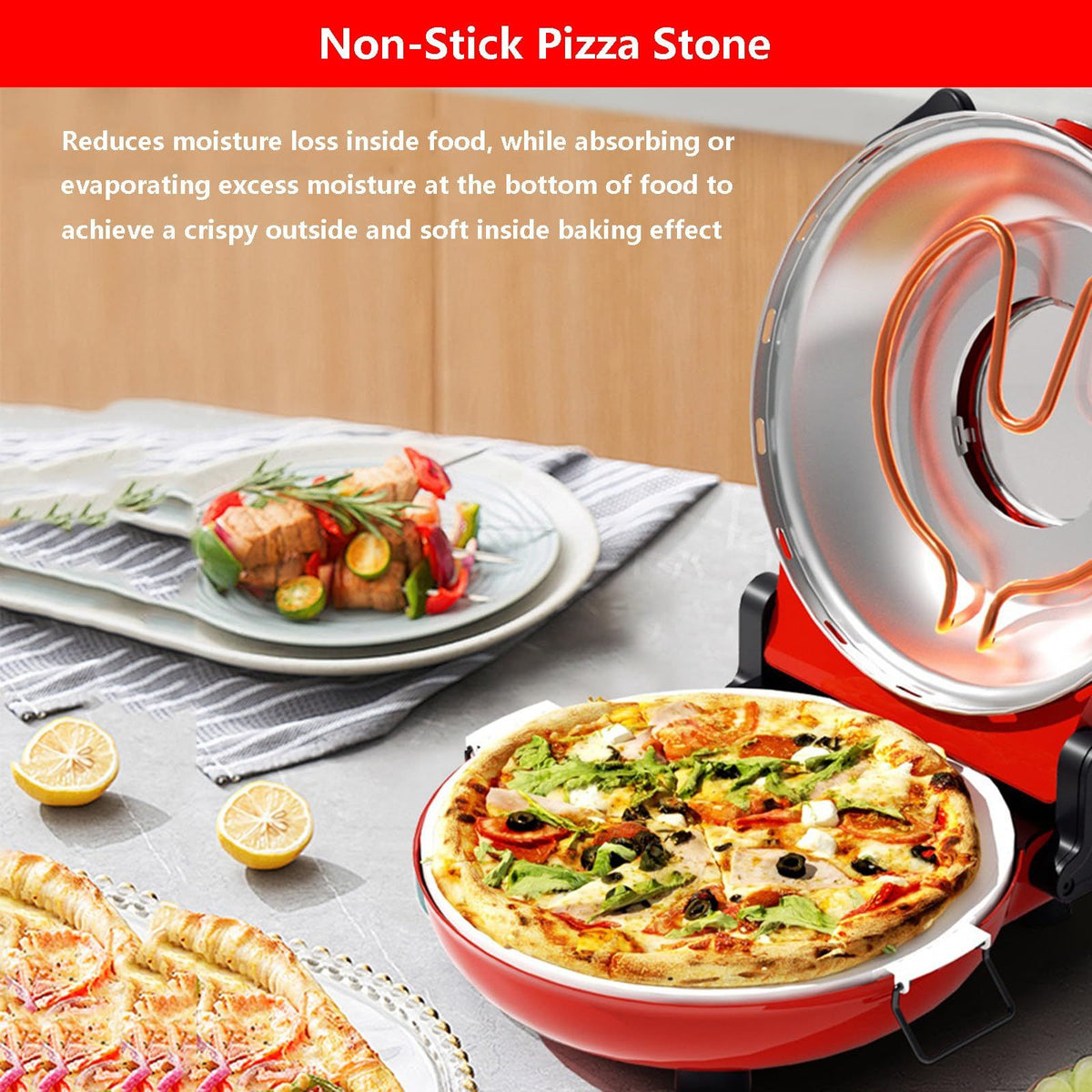 Automatic Non-Stick Pizza Maker With 12