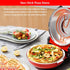 Automatic Non-Stick Pizza Maker With 12"/31cm Plate | Indoor Pizza Baking Ovens 0-15 Minutes Time Control | Commercial Pizza Grill Oven Professional Pizza Ovens With Non-slip Bottom(red)