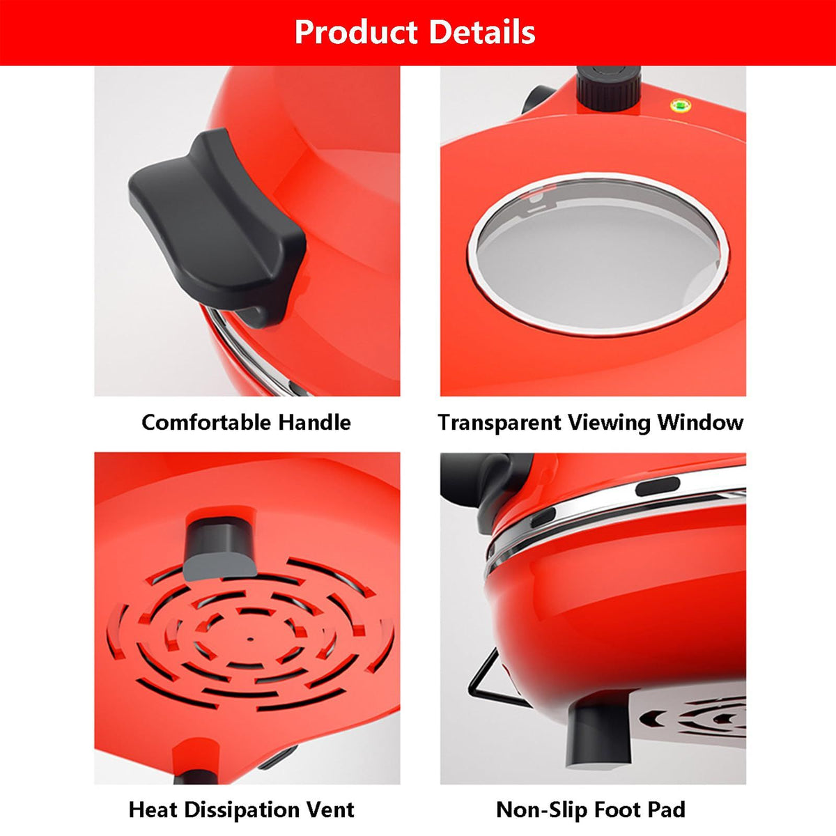 Automatic Non-Stick Pizza Maker With 12