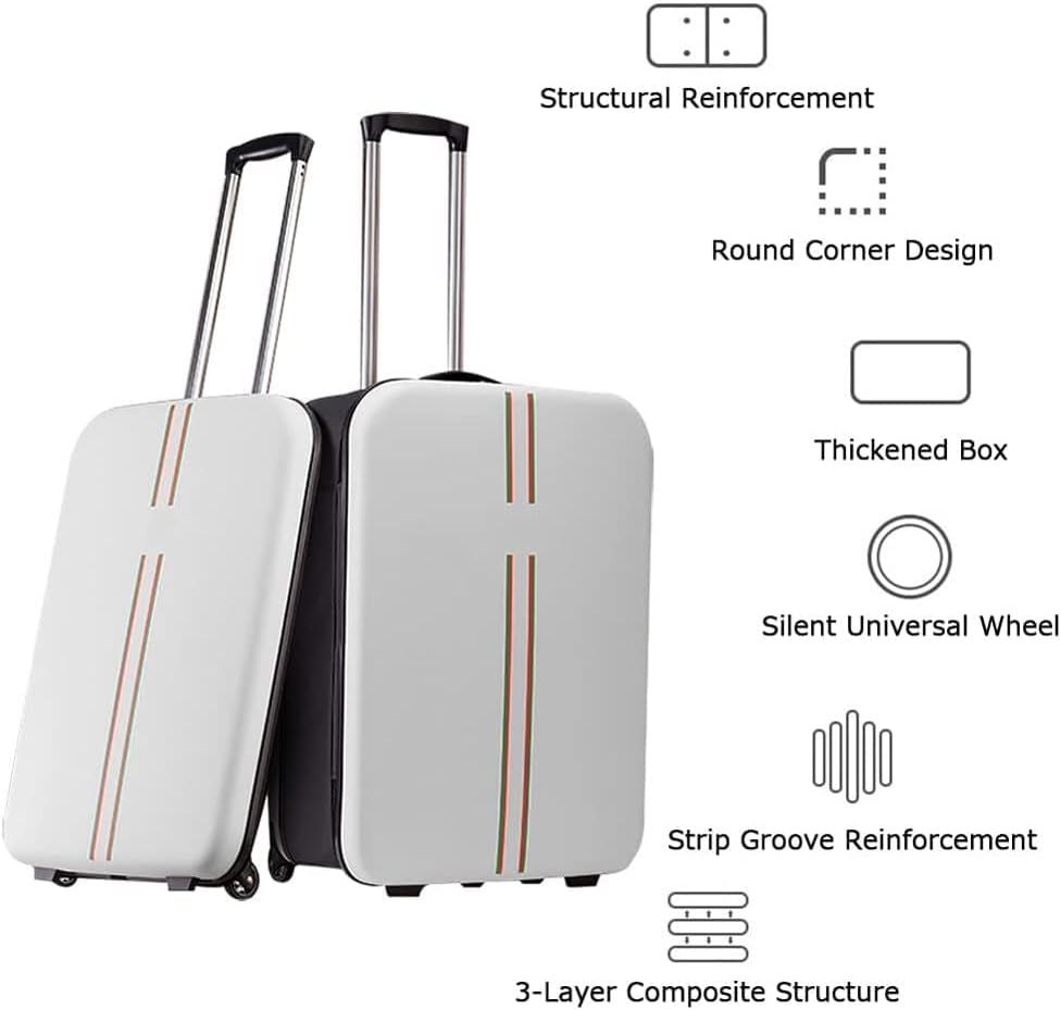 Foldable Carry-On Luggage, 20-Inch Durable Travel Suitcase with Wheels – Sturdy, Compact & Portable for Travel, Business & Weekend Trips(Green)
