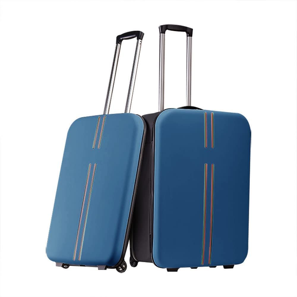 Foldable Carry-On Luggage, 20-Inch Durable Travel Suitcase with Wheels – Sturdy, Compact & Portable for Travel, Business & Weekend Trips(Blue)
