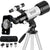 Telescope for Adult, 70mm Aperture 400mm Portable Telescope with Tripod, Finder Scope, Phone Adapter, Carrying Bag, Astronomical Refractors Telescopes for Kids Beginners Adults(White)