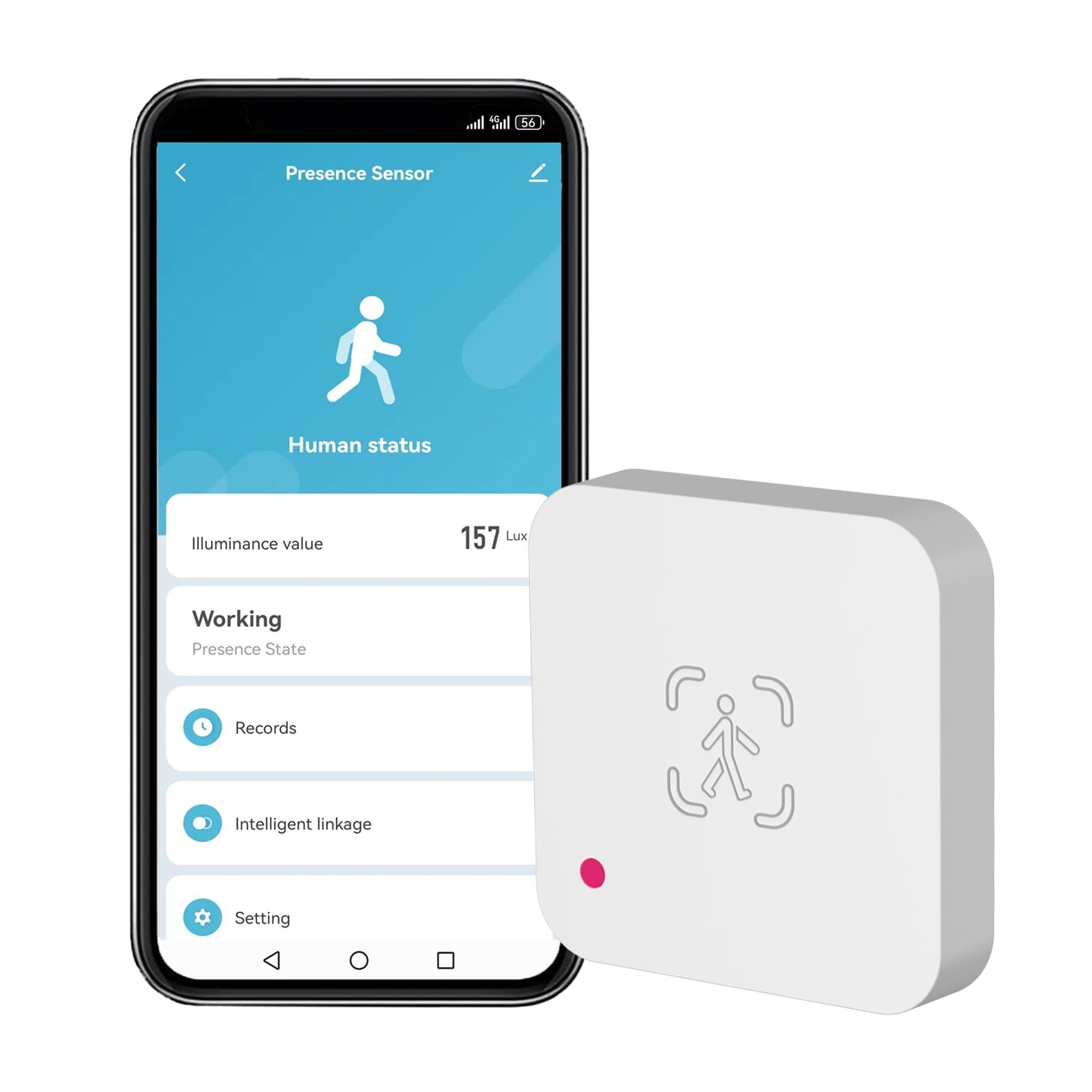 6Pack WiFi Human Presence Sensor: Smart Motion Sensor with App Notification Alerts, mmWave Radar Detector, Zone Positioning, Human Body Exists Sensor for Home Security & Home Automation(White)