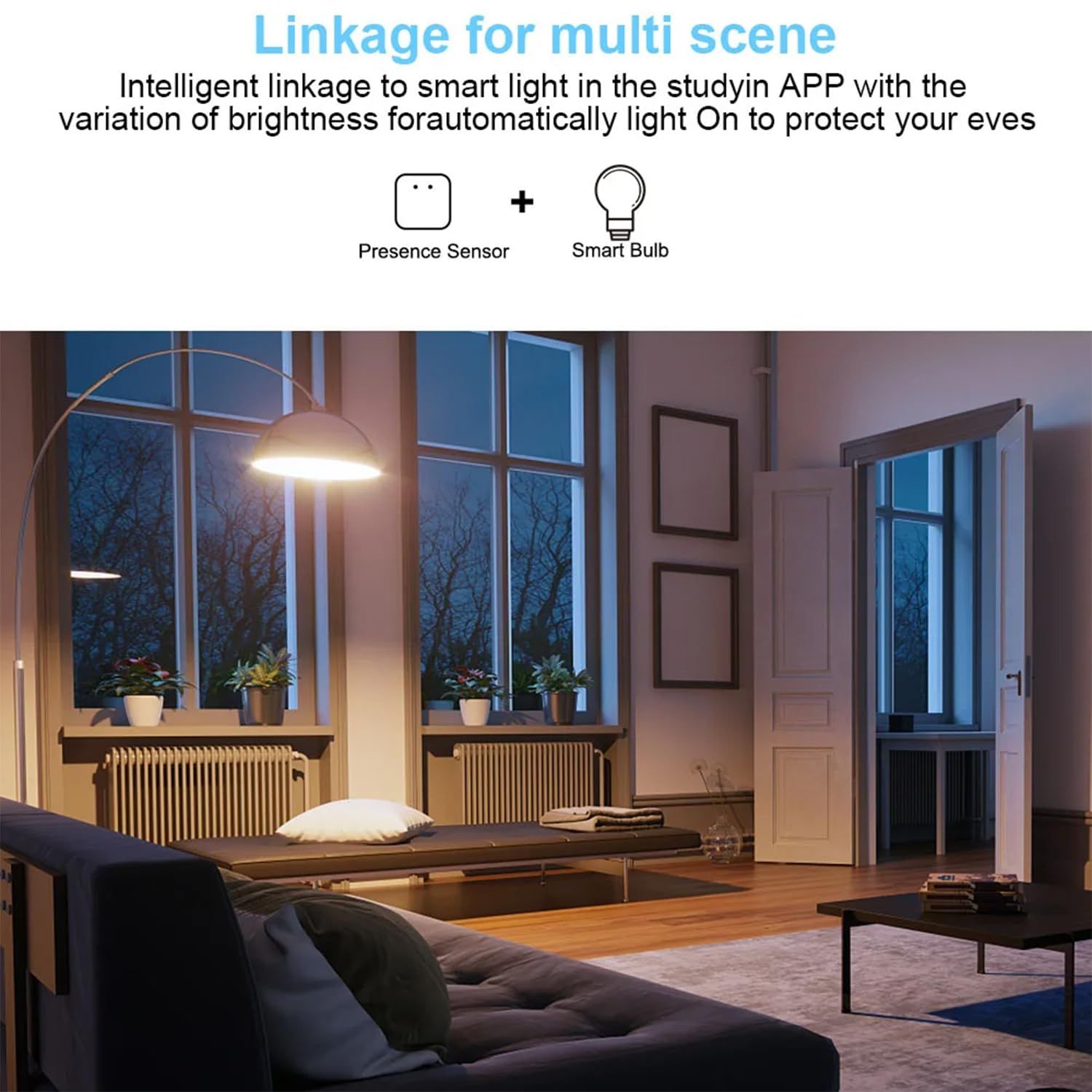 6Pack WiFi Human Presence Sensor: Smart Motion Sensor with App Notification Alerts, mmWave Radar Detector, Zone Positioning, Human Body Exists Sensor for Home Security & Home Automation(White)