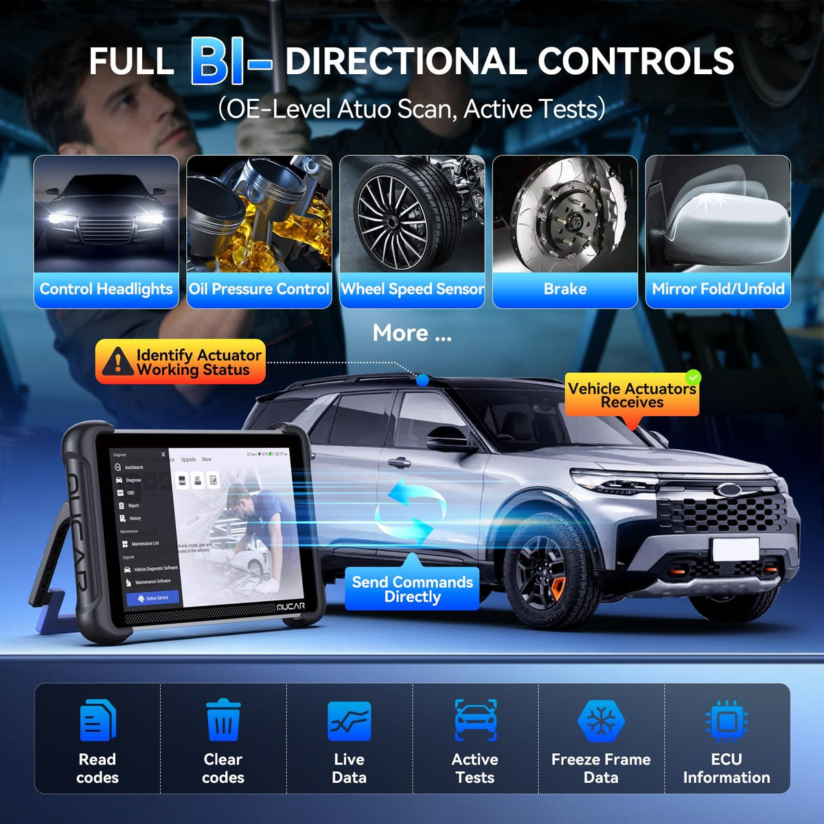 892BT Full System AI Bidirectional Scan Tool, Free Lifetime Updates
OBD2 Scanner,ECU Coding, 35 Services, FCA Autoauth, CANFD and DOIP(Black)