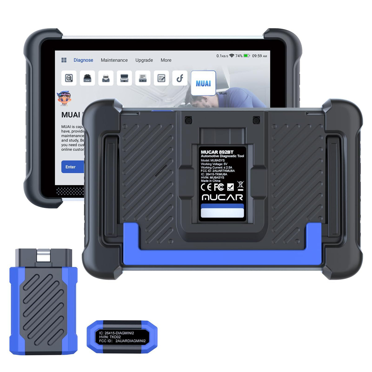 892BT Full System AI Bidirectional Scan Tool, Free Lifetime Updates
OBD2 Scanner,ECU Coding, 35 Services, FCA Autoauth, CANFD and DOIP(Black)