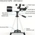Telescope for Adult, 70mm Aperture 400mm Portable Telescope with Tripod, Finder Scope, Phone Adapter, Carrying Bag, Astronomical Refractors Telescopes for Kids Beginners Adults(Black)