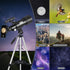 Telescope for Adult, 70mm Aperture 400mm Portable Telescope with Tripod, Finder Scope, Phone Adapter, Carrying Bag, Astronomical Refractors Telescopes for Kids Beginners Adults(Black)