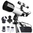 Telescope for Adult, 70mm Aperture 400mm Portable Telescope with Tripod, Finder Scope, Phone Adapter, Carrying Bag, Astronomical Refractors Telescopes for Kids Beginners Adults(Black)