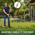 15-Inch Thatch Rake with Rollers, Heavy-Duty Steel Dethatcher Rake for Lawn
0-15° Adjustable Angle | 38-68 Inch Handle,Dethatching Rake for Dead Grass Removal And Lawn Care,Loosening Soil(Orange)
