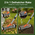 15-Inch Thatch Rake with Rollers, Heavy-Duty Steel Dethatcher Rake for Lawn
0-15° Adjustable Angle | 38-68 Inch Handle,Dethatching Rake for Dead Grass Removal And Lawn Care,Loosening Soil(Green)