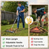 15-Inch Thatch Rake with Rollers, Heavy-Duty Steel Dethatcher Rake for Lawn
0-15° Adjustable Angle | 38-68 Inch Handle,Dethatching Rake for Dead Grass Removal And Lawn Care,Loosening Soil(Green)