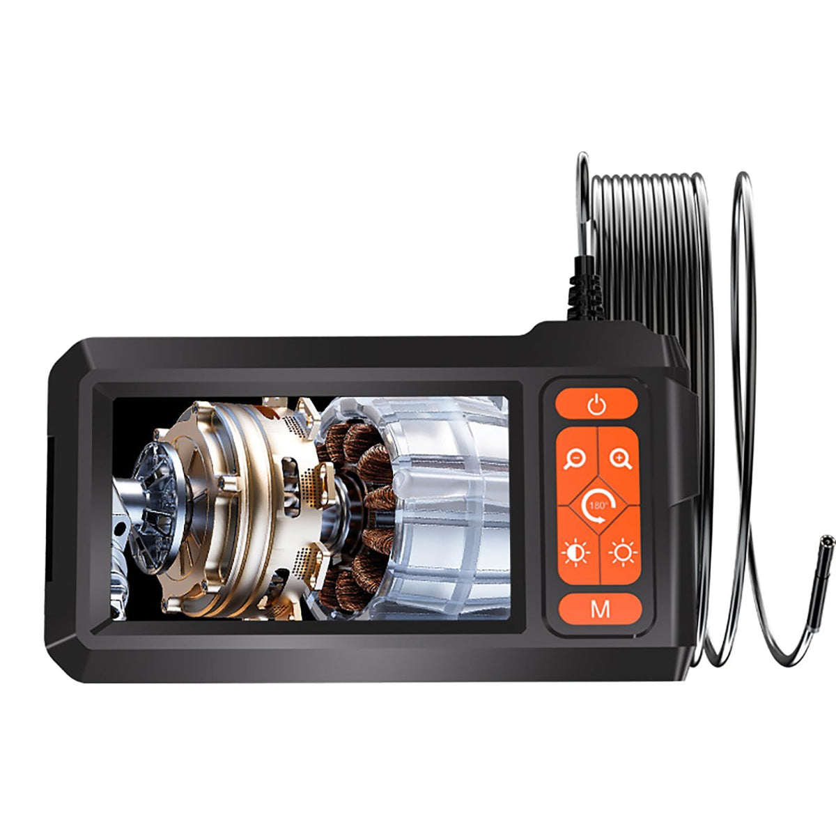 8mm-5M Industrial Endoscope Camera with Light, 4.3‘’ Screen, 8mm Scope IP67 Waterproof Borescope, 2600mAh Battery Inspection Camera for Automotive, Plumbing, HVAC, Wall, Pipe(black)