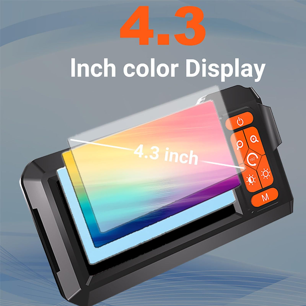 8mm-5M Industrial Endoscope Camera with Light, 4.3‘’ Screen, 8mm Scope IP67 Waterproof Borescope, 2600mAh Battery Inspection Camera for Automotive, Plumbing, HVAC, Wall, Pipe(black)
