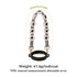 Hand-Woven Flower Water Bottle Strap with Silicone Ring 41cm/16.14 inch – Universal Cup Holder for 14oz, 30oz, and 40oz Stanley Tumblers, Adjustable Shoulder Strap with Rose Gold Clips and Net Pouch (Black)
