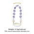 Hand-Woven Flower Water Bottle Strap with Silicone Ring 41cm/16.14 inch – Universal Cup Holder for 14oz, 30oz, and 40oz Stanley Tumblers, Adjustable Shoulder Strap with Rose Gold Clips and Net Pouch (Purple)