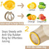 Handheld Citrus Juicer with Dual Reamer & 20oz Measuring Cup – Manual Lemon, Lime, Orange, Grapefruit Squeezer with Anti-Slip Base and Filtered Spout (Yellow)
