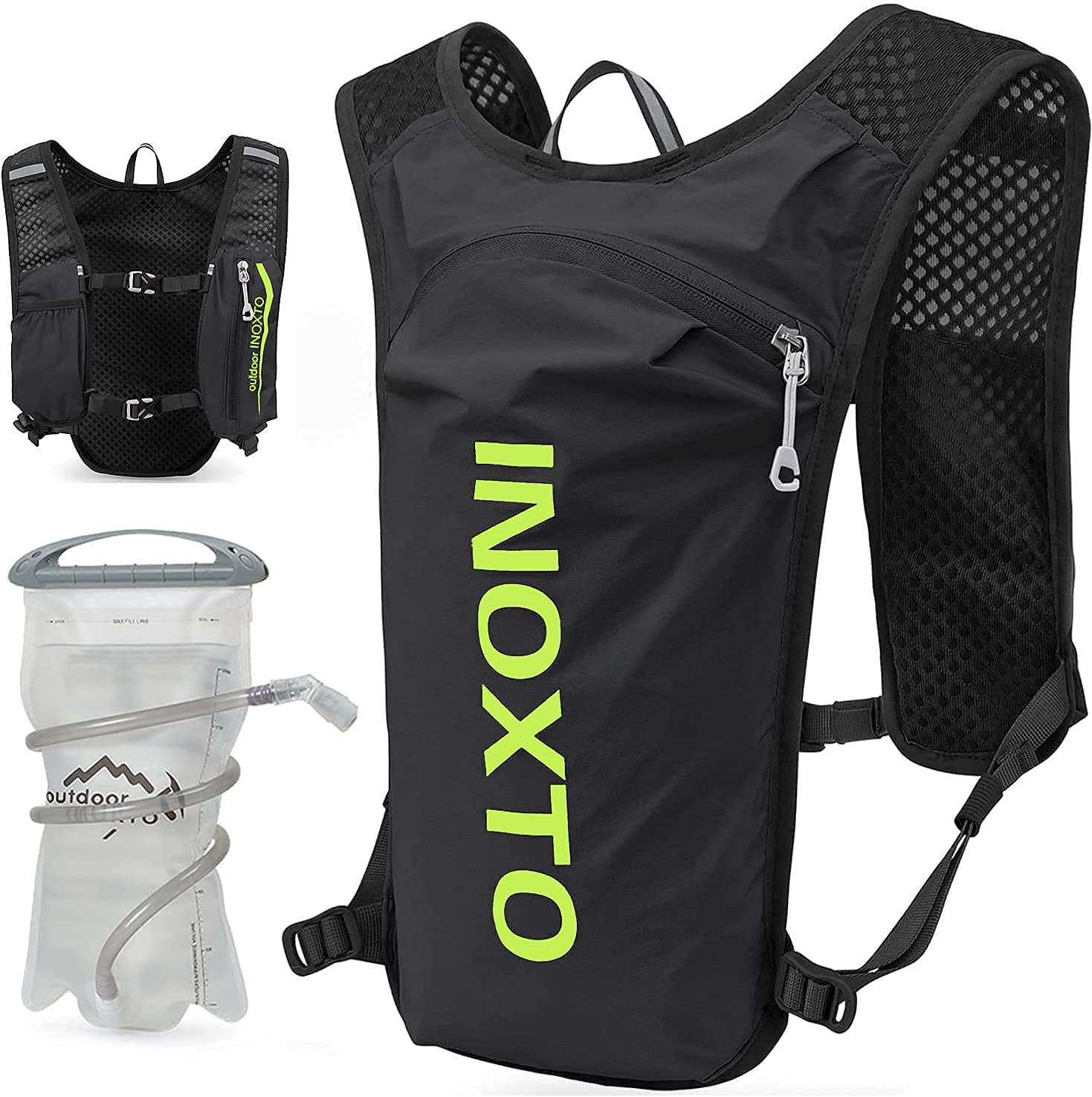 Ultra-Light Hydration Running Vest Backpack – 1.5L Water Capacity, Breathable Mesh Design for Cycling, Hiking & Marathon (Black) | Other Colors Available in Store