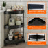 Black Corner Storage Shelf – 3-Tier Rolling Organizer for Bathroom, Kitchen & Bedroom | Space-Saving Aluminum Rack with Wheels | White Available In-Store