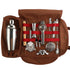 Professional 17-Piece Stainless Steel Cocktail Shaker Set with Canvas Carry Case – Complete Bar Tools Kit for Home, Travel, Parties – Includes Jigger, Strainer, Muddler, Spoon, Bottle Stopper (Brown)