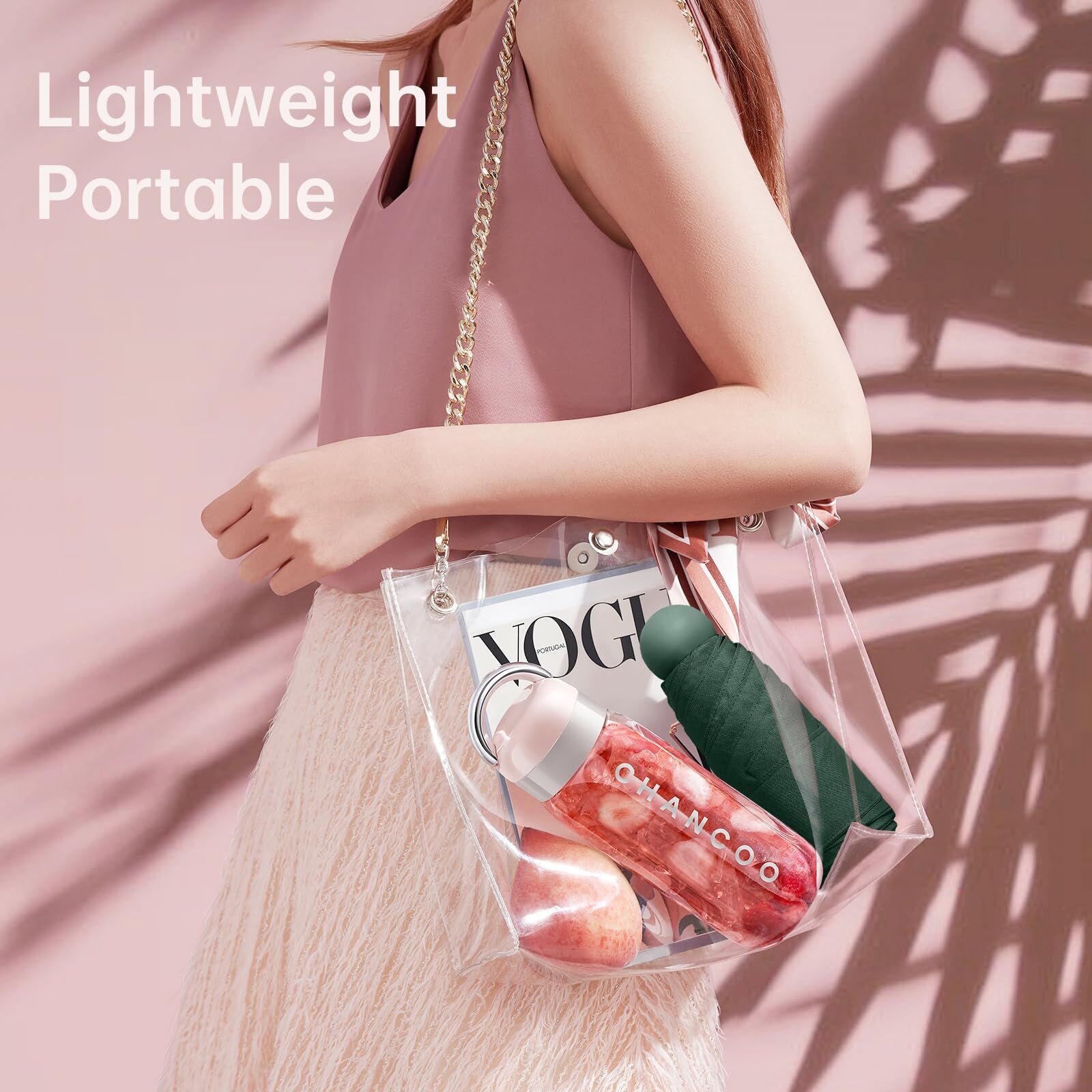 Mini Travel Umbrella – Compact Sun & Rain Protection for Women, Kids | UV-Blocking Pocket Umbrella with Case | Lightweight Foldable Umbrella（dark green）