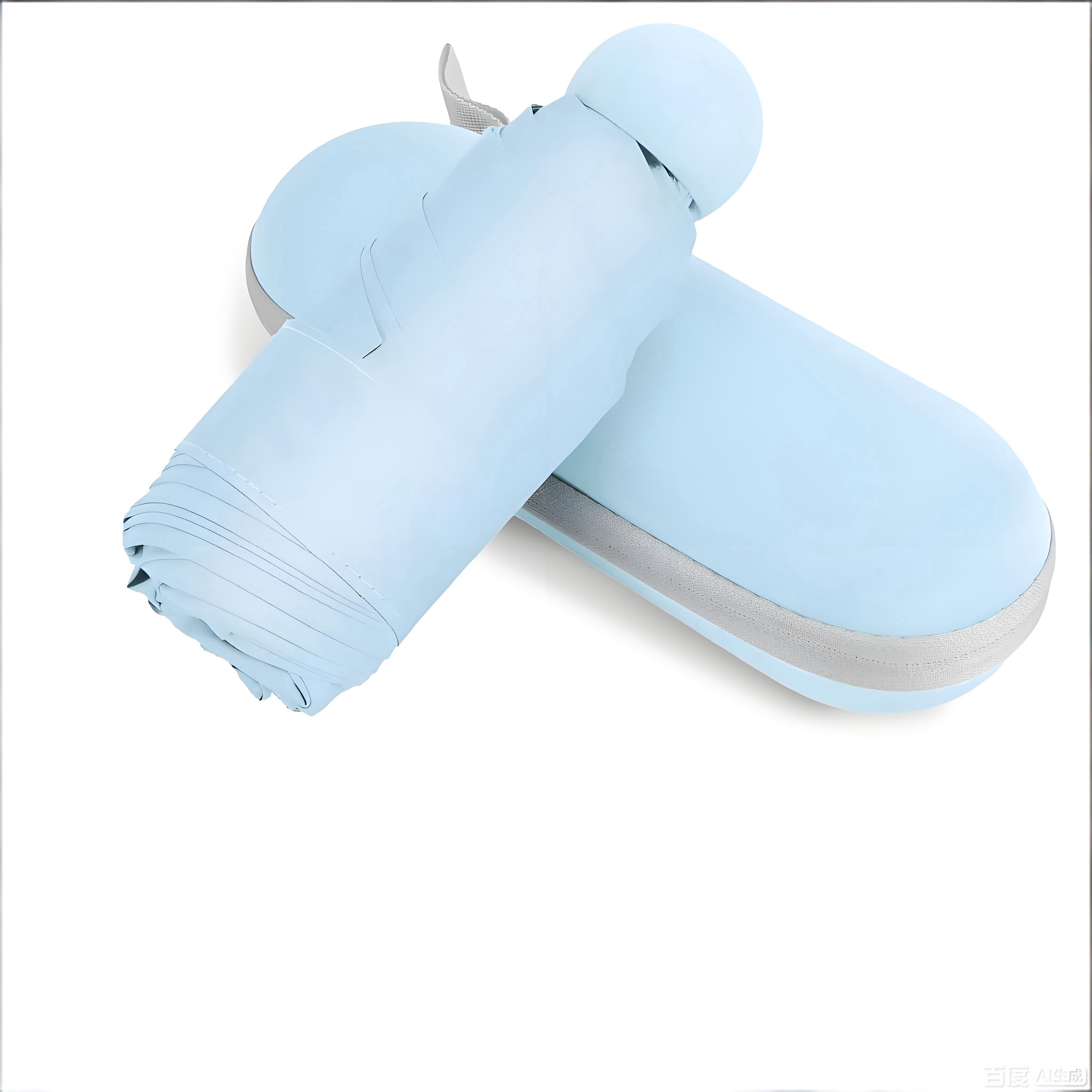 Mini Travel Umbrella – Compact Sun & Rain Protection for Women, Kids | UV-Blocking Pocket Umbrella with Case | Lightweight Foldable Umbrella（light blue）