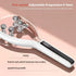 V-Shaped Facial Massage Roller with 8 Stainless Steel Balls, Dual-Tone Design, LCD Screen, 5-Speed Adjustment, Type-C Charging, Smooth Gliding for Face, Neck & Body, Compact Beauty Tool (White)