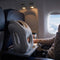 1-Pack Comfortable Inflatable Travel Pillow, Neck Support Air Pillow with Storage Bag for Shoulder and Head Relief, for Airplane Train Car Office Home Use(gray)
