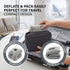 1-Pack Comfortable Inflatable Travel Pillow, Neck Support Air Pillow with Storage Bag for Shoulder and Head Relief, for Airplane Train Car Office Home Use(gray)