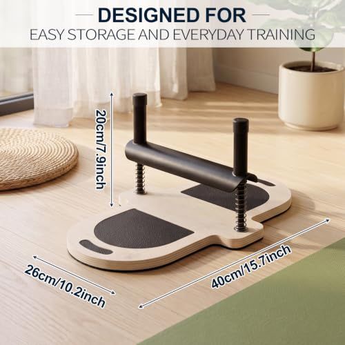 Foot Corrector Wooden Pilates Foot Arch Balance Support Trainer Adjustable Feet Strengthener for Posture Alignment Stability Training Exerciser for Flat Feet, Home Gym Workout