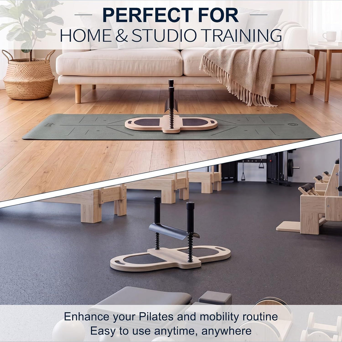 Foot Corrector Wooden Pilates Foot Arch Balance Support Trainer Adjustable Feet Strengthener for Posture Alignment Stability Training Exerciser for Flat Feet, Home Gym Workout
