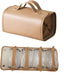 4-in-1 Expandable Makeup Bag with Removable Pockets – Waterproof Travel Cosmetic Organizer for Women, Large Capacity Vanity Case with Hanging Design (Brown)