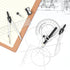 Complete 10-Piece Geometry Kit Set – Precision Drafting Tools with Metal Compasses, Rulers, Protractor & Pencil Sharpener – Ideal for Students, Engineers & Artists (Black)