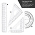 Complete 10-Piece Geometry Kit Set – Precision Drafting Tools with Metal Compasses, Rulers, Protractor & Pencil Sharpener – Ideal for Students, Engineers & Artists (Black)