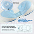 Adjustable Pregnancy Pillow with Velcro Design – Side Sleeping Support for Back, Belly, Hips & Legs, Travel-Friendly Maternity Pillow with Bonus Auxiliary Pillow(Blue)
