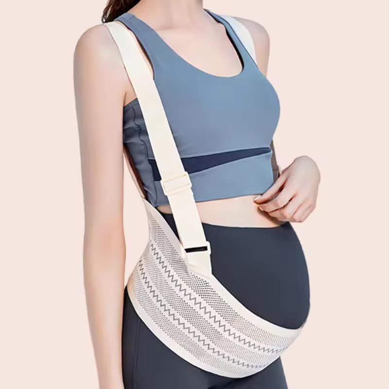 Maternity Belly Support Band for Waist 106-120cm – Adjustable Prenatal Abdominal Brace with Breathable Mesh Fabric and Heart-Shaped Cushion Pad, Lightweight Pregnancy Waist Belt for Daily Comfort (Pink,XXL)