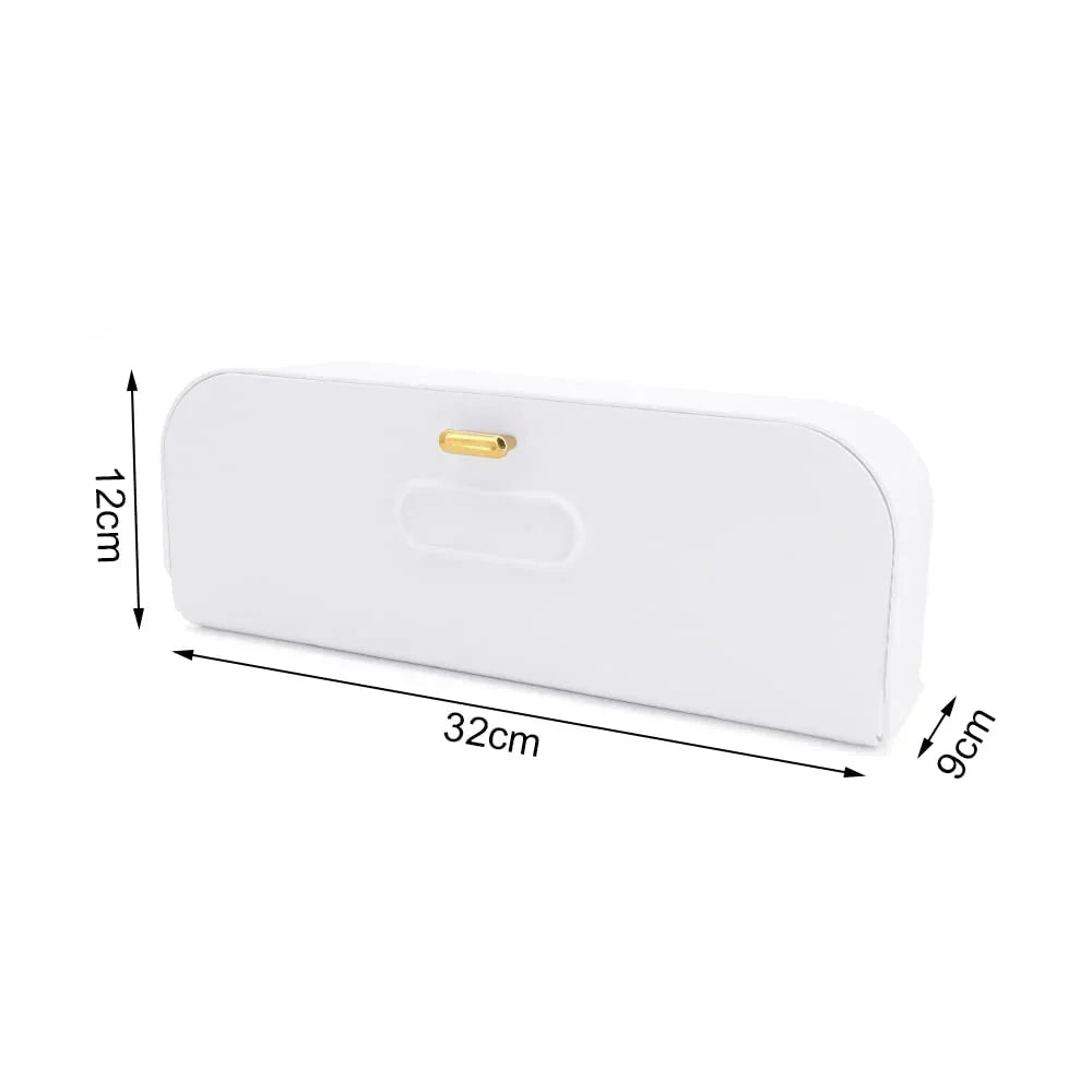 Wall-Mounted Drawer Organizer for Underwear & Socks – 1-Pack Stackable Storage Box with 5 Compartments and Adhesive Mounts (White)
