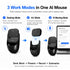 Upgraded AI Voice Mouse - Wireless Air Mouse with AI Voice Assistant, 12 Languages Translation, Meeting Transcription & Summary - Detachable Computer Mouse, Presentation Clicker for Laptop(Black)