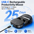 Upgraded AI Voice Mouse - Wireless Air Mouse with AI Voice Assistant, 12 Languages Translation, Meeting Transcription & Summary - Detachable Computer Mouse, Presentation Clicker for Laptop(Black)