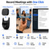 Upgraded AI Voice Mouse - Wireless Air Mouse with AI Voice Assistant, 12 Languages Translation, Meeting Transcription & Summary - Detachable Computer Mouse, Presentation Clicker for Laptop(Silver)