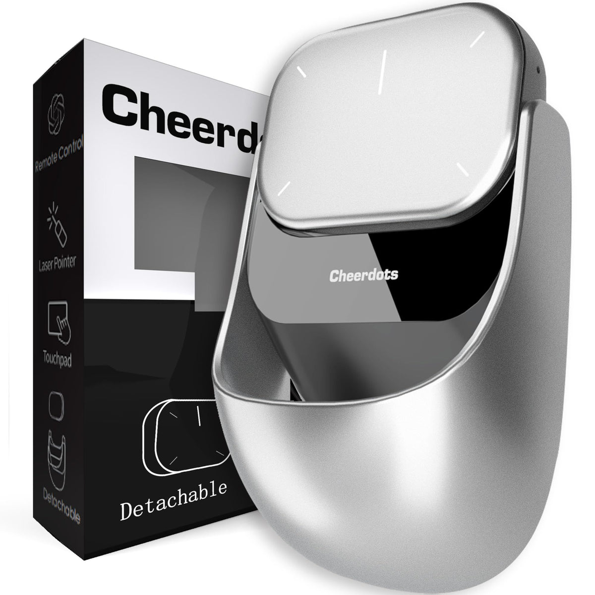 Touchpad Bluetooth Mouse with Presentation Mode, Detachable & Portable Design, Smart Software Control, Wireless Mouse for Meetings, Remote Work & Travel(Black)
