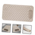 Non-Slip Bath Mat with Foot Scrubber – 120 x 80 cm, Anti-Skid Suction Cups & Drain Holes, Waterproof Shower Floor Pad with Exfoliating Brush(Grey)